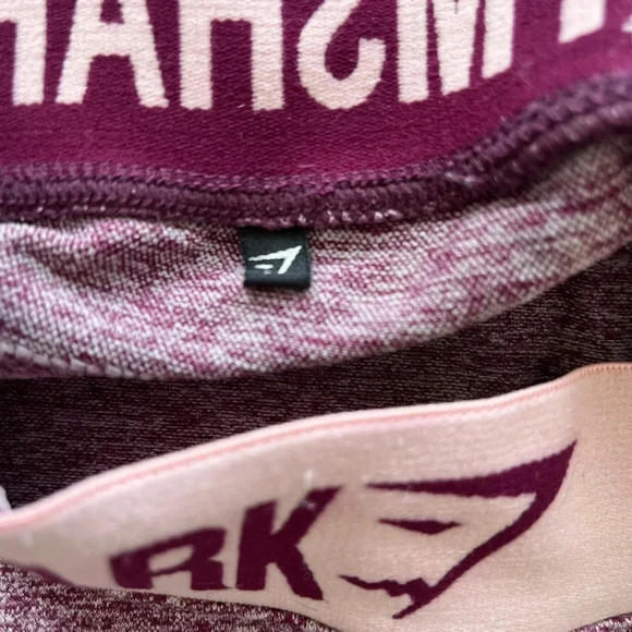 Gym Shark flex leggings dark Ruby/blush nude leggings size  small - Picture 6 of 9